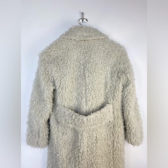 Vince Shaggy Long Coat Faux Shearling Sherpa Medium - Picture 13 of 15